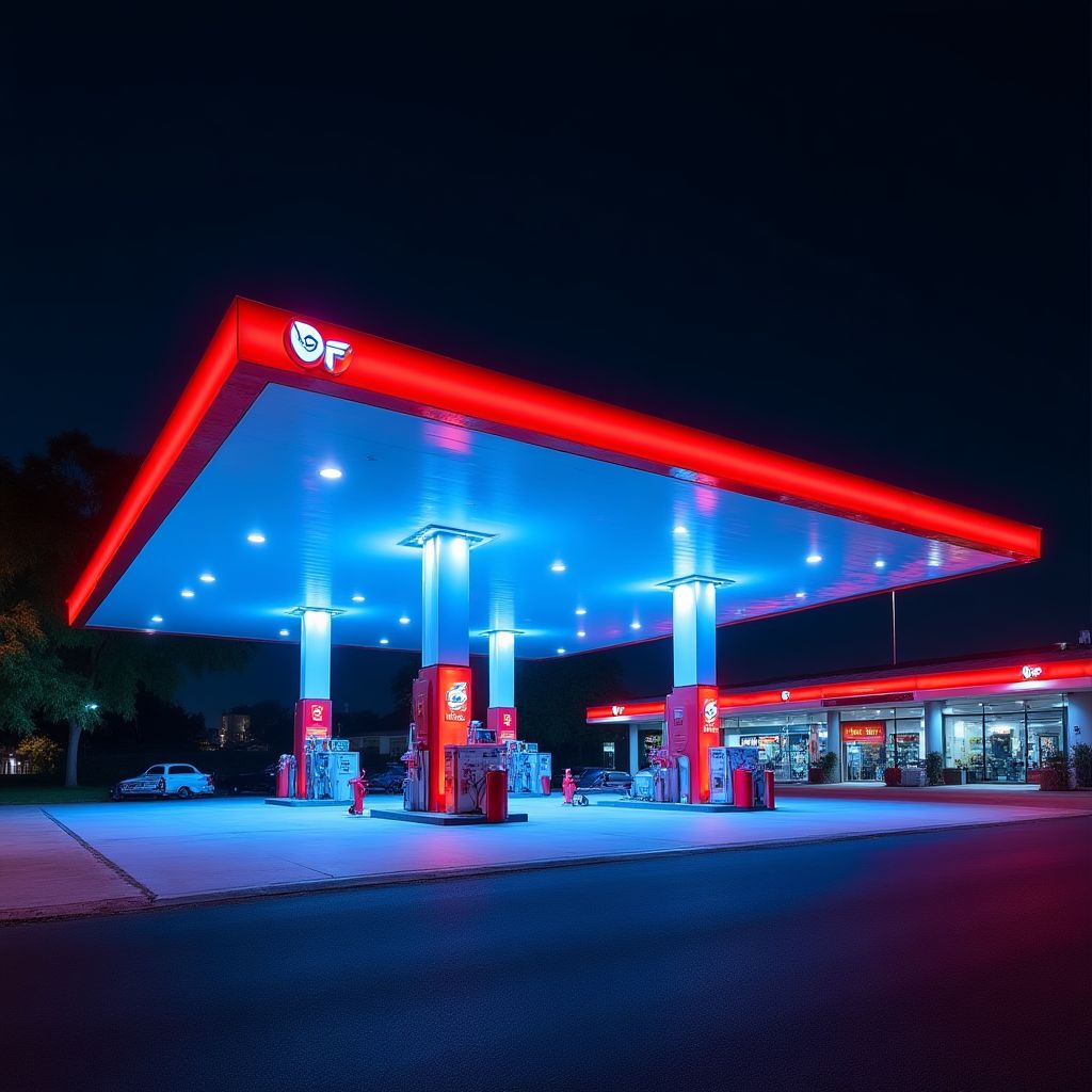 Estación YPF moderna en Buenos Aires
